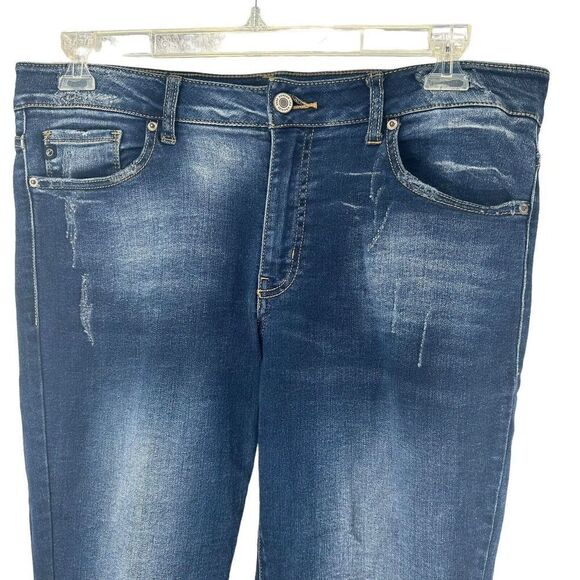 KanCan Jeans Womens Size 31 Waist Blue Stretch Denim Skinny Leg Mid Rise Classic - Picture 4 of 13